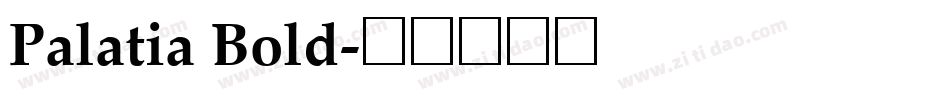 Palatia Bold字体转换